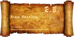 Rupp Bettina névjegykártya